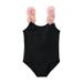 wybzd One Piece Swimsuit Baby Girl Bikini Set Flower Strap Bathing Backless Swimsuit Swimwear Baby Girl Bodysuits Black 2-3 Years