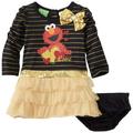 Sesame Street Baby Girls 2 Piece Elmo Love Dress Set Black 12 Months