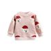 KelaJuan Baby Girls Christmas Sweatshirt Long Sleeve Crew Neck Santa Claus Print Pullover Tops