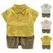 Promotion!Summer Baby Boys Clothes Set Short Sleeve Cartoon Print Tops Blouse Shirt+Shorts Children Casual Outfits Sets