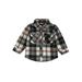 jaweiwi Toddler Baby Autumn Coat Plaid Printed Long Sleeve Lapel Shirt Button Closure Outwear for Girls Boys 6 12 18 24 Month 3 4 Years