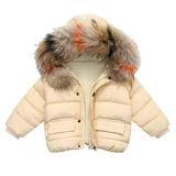 TAIAOJING Winter Coats for Kids with Hoods Winter Child Solid Color Zipper Keep Warm Clothes Jacket for Baby Boys Girls 3-4 Years