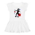 Inktastic Girl Playing Soccer- Red White Blue Stars Girls Toddler Dress
