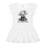 Inktastic I Love Halloween with Cute Trick or Treating Grim Reaper Girls Baby Dress