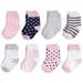 Touched by Nature Baby Girl Organic Cotton Socks Navy Lt. Pink 0-6 Months