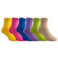 Lian LifeStyle Unisex Baby Toddler 6 Pairs Non Slip Pure Cotton Socks JH007 0Y-1Y Multi Color
