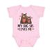 Inktastic Little Sister My Big Sis Loves Me Boys or Girls Baby Bodysuit