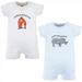 Touched by Nature Unisex Baby Organic Cotton Rompers Endangered Rhino 9-12 Months