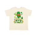 Inktastic Happy St. Patrick s Day Cute Leprechaun on Rainbow Boys or Girls Toddler T-Shirt