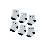 Nike Baby Boys Ankle Socks (6 Pairs) White/Black 6/12M â€¦