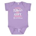 Inktastic Im Your Fathers Day Gift Mom Says Youre Welcome in Pink Boys or Girls Baby Bodysuit