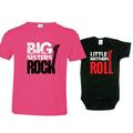 Nursery Decals and More Big Sister Little Brother Outfit Matching Big Sister Onesie Big Sisters Rock/Little Brothers Roll Big Sibling 14/16 / Lil Sibling (6-12M) 6M