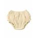 Canrulo Newborn Toddler Baby Girl Shorts Floral/Plain Ribbed Bloomers Pants Ruffle Diaper Cover Beige 6-12 Months