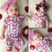 Infant Baby Girls LOVE Romper Jumpsuit Bodysuit Outfit Kids Christmas