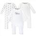 Touched by Nature Baby Organic Cotton Coveralls 3pk Marching Elephant 6-9 Months