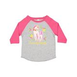 Inktastic I Love My Auntie Unicorn with Pink and Yellow Flowers Boys or Girls Toddler T-Shirt