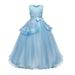 Toddler Baby Girls Tulle Dress Sleeveless Flower Princess Wedding Pageant Dress Ruffled Party Dresses Bowknot Lace Tulle Tutu Dress 5-16T