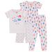 Cutie Pie Dreamers Baby Girl & Toddler Girl 4 PC Tight Fit Cotton Sleepwear Pajamas Sizes 12 Months-4T 12M-4T