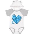 Inktastic Prostate Cancer Awareness Light Blue Ribbon Around Heart Boys or Girls Baby Bodysuit