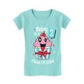 Gift for 2 Year Old Girl 2nd Birthday Funny Cupcake Infant Girls Fitted T-Shirt 3T Chill Blue