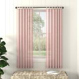 Sand & Stable™ Rylie Texture Jute Tabs Semi-Sheer Tab Top Curtain Panel Polyester in Pink | 63 H in | Wayfair 92DB2759952D46E4BD1AADA937410132