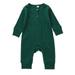 JBEELATE Newborn Baby Boys Girls Romper Ribbed Bodysuits Long Sleeve Clothes Plain Jumpsuits Knit Cotton One Piece Outfits