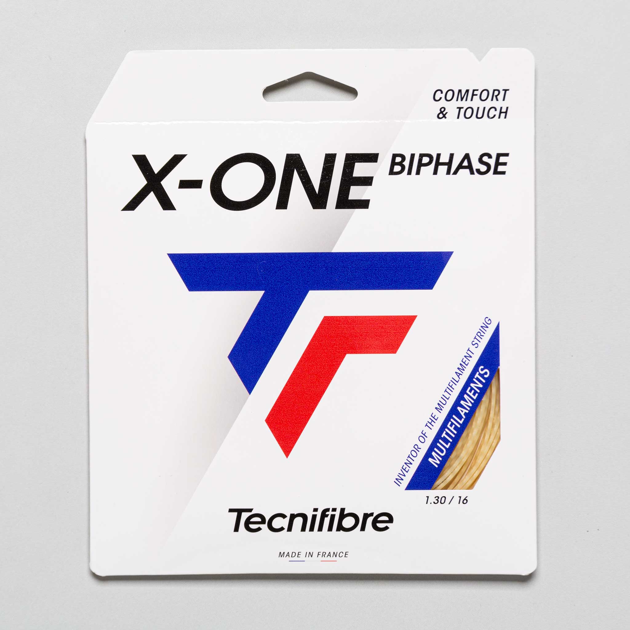 Tecnifibre X-One Biphase 16 1.30 Tennis String Packages Natural - Tecnifibre