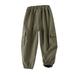 Odeerbi Baby Pants Boys 2024 Casual Trousers Cargo Spring Fashion Elastic Cuffs