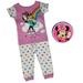 Disney Toddler Girl Minnie Mouse Rainbow & Hearts 2pc PJ Set & Foam Sticker 24M