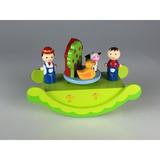 Trinx Music Box Farm Rocker Melody Old Mc. Donald Had A Farm Figurine Resin in Gray/Green | 6.1024 H x 5.315 W x 4.9213 D in | Wayfair