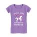 Just A Girl Who Loves Horses Horse Lover Gift Toddler/Kids Girls Fitted T-Shirt 4T Lavender