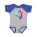 Inktastic Mermaid And Dolphin Mermaid With Pink Hair Girls Baby Bodysuit