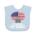 Inktastic I Love My Daddy Military Son Daughter Boys or Girls Baby Bib