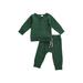 Autumn Winter Baby Clothes Set Baby Long Sleeve Pants Suit Classic Drawstring Waist Spring Clothing