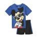 Disney Mickey Mouse Infant Baby Boys T-Shirt and Mesh Shorts Outfit Set Navy-Blue 18 Months