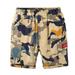 [BRAND CLEARANCE!!!] 1-6T Children s Boys Camouflage Shorts Pants Casual Sports Kids Beach Short Elastic Waist Teens Trousers Summer Children Loose Short (Khaki)