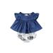 IZhansean Floral Newborn Baby Girl 2Pcs Summer Clothes Tops Dress Shorts Pants Outfit Set Blue 0-3 Months