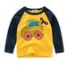 dmqupv Tops for Kids 1-7Y Toddler Kids Baby Boys Girls Cars Print Long Sleeve Crewneck T Shirts Tops Tee Clothes For Children Navy 6-7 Years