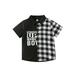 Baby Boys Short Sleeve Button Down Shirt Toddler Plaid T-shirt