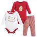 Hudson Baby Infant Girl Cotton Bodysuit and Pant Set Sugar Spice 9-12 Months