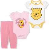 Winnie the Pooh and Piglet Girls 3 Piece 2 Creepers and Jogger Set Infant