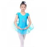 Bullpiano 3-7Y Gymnastics Leotard for Girls Child Ballet Dress Professional Ballet Tutu Dress Leotard Dance Clothes Ballet Clothing (Blue)