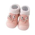 Cute Child Floor Sneaker Warm Stocking Girls Knit Socks Kids Rubber Soft Solid Sole Slipper Toddler Baby Boys Shoes Baby Shoes