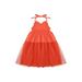 Toddler Baby Girl Princess Dress Vintage Floral Print Lace Halter Party Dresses Summer Outfits