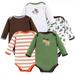 Luvable Friends Baby Boy Cotton Long-Sleeve Bodysuits 5pk Moose 0-3 Months