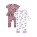 Little Star Organic Baby Girl Romper 2pk