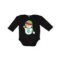 Inktastic Snowman With Hat Carrot Nose Scarf Gloves Boys or Girls Long Sleeve Baby Bodysuit