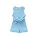 Newborn Baby Girls Summer One Piece Sleeveless Cotton Jumpsuit Romper Solid Ribbed Overall Shortall