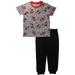 Marvel Spider Man 2 Piece Jogger Set for Boys Spidey Short Sleeve Shirt and Sports Pants Size 2T Gray