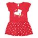 Inktastic Roller Skate Flowers Girls Toddler Dress